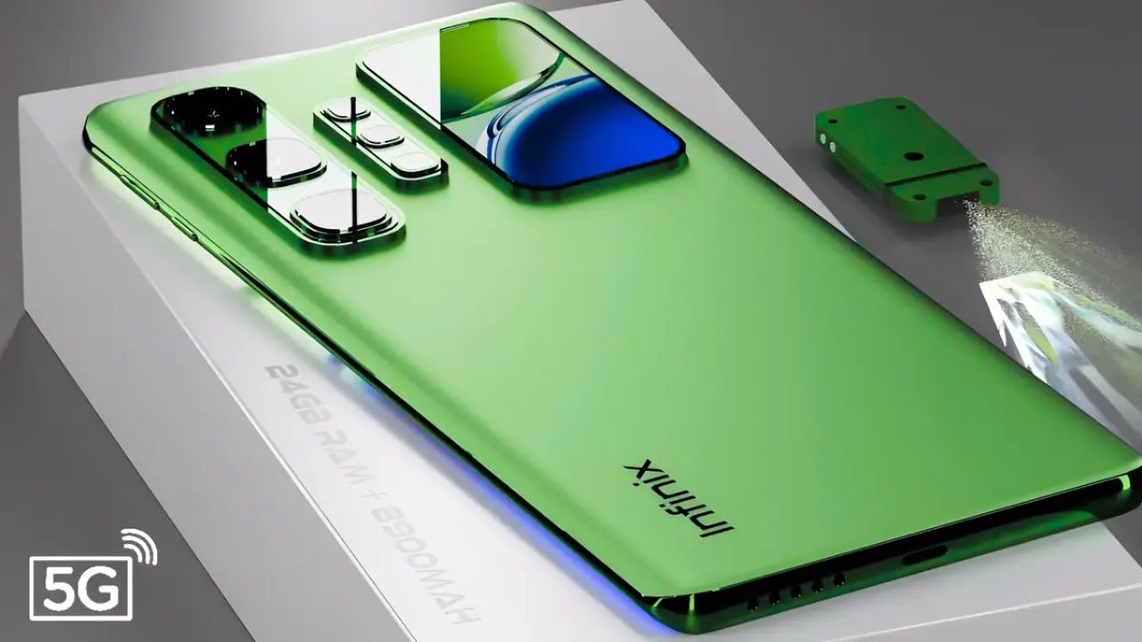 Infinix Premium 5G phone comes with a 7200mAh battery, 250MP DSLR camera, and a 160W super fast charger